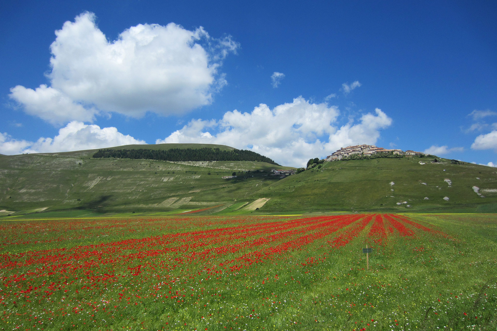 Castelluccio di Norcia lies at 1452 m, making it the highest settlement in the Apennines.